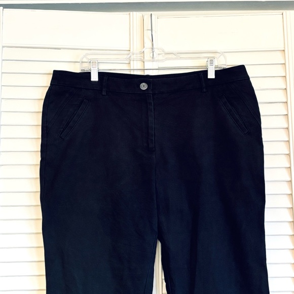 Anne Klein Black Straight Leg Pants Size 14 - Picture 2 of 6